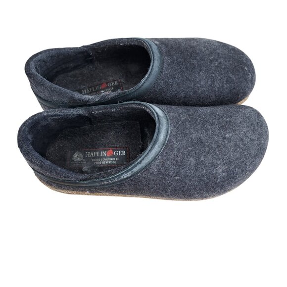 Haflinger Boiled Wool Grizzly Gray Clogs Slippers Size 38 US 7 Felt Cork Comfort - Picture 13 of 13